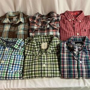 Boys Rock Plaid Button Down Shirt - Red, Green, Blue